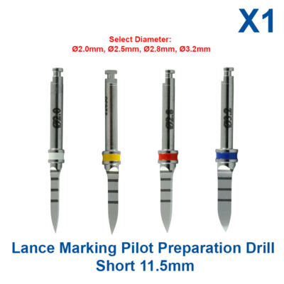 Spade Lance Marking Pilot Preparation Drill Short 11.5mm Dental Instrument Tool