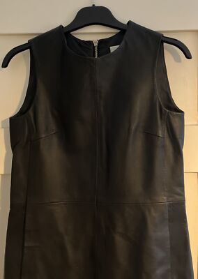 On Trend Iris & Ink Black Leather Shift Dress W Pockets. Uk 6. Rrp 250 |  eBay UK