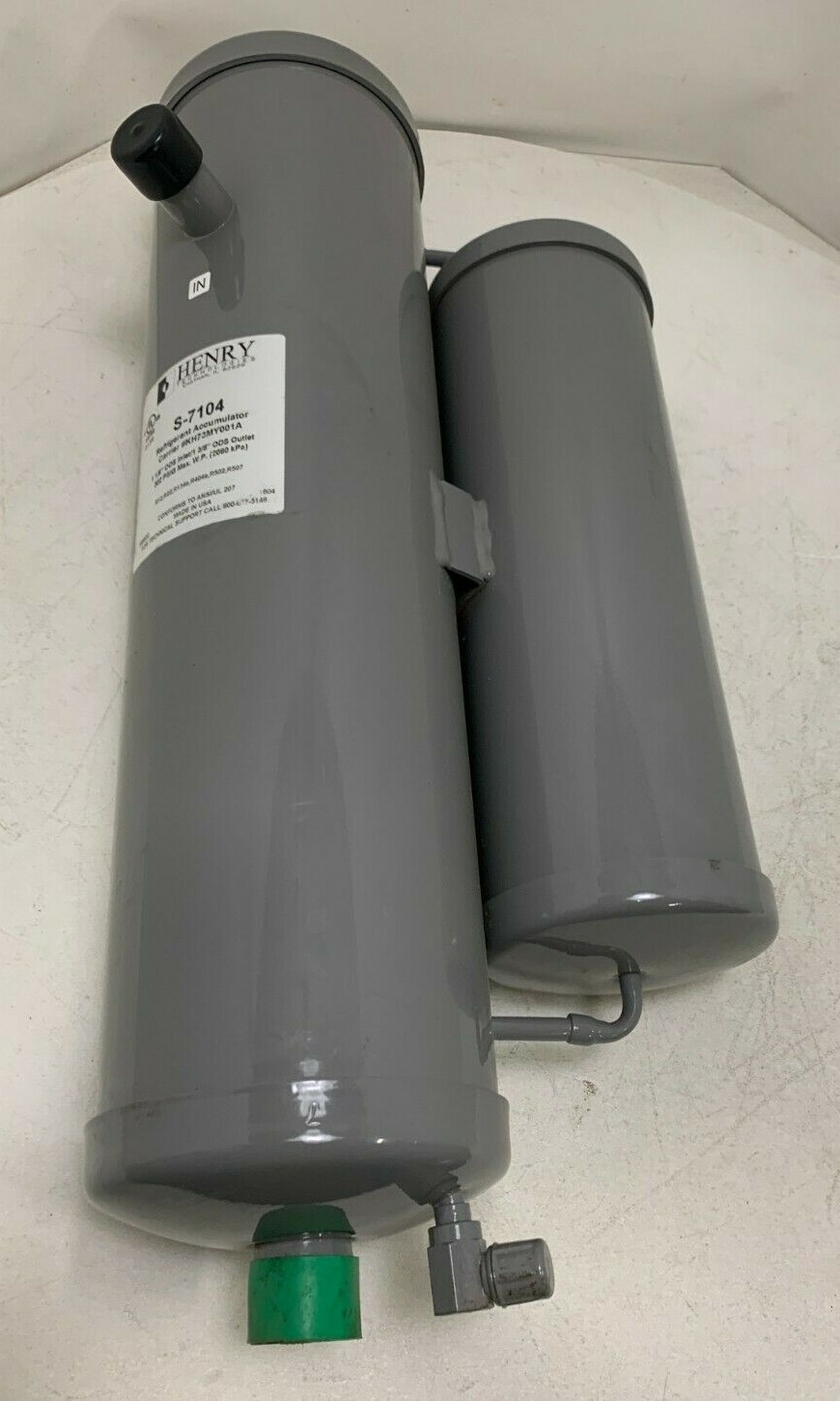 HENRY 1 1/8"ODS x1 3/8"ODS REFRIGERANT ACCUMULATOR For Carrier Part# KH73MY001A