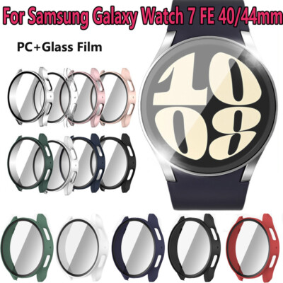 Hard PC Cover Full Glass Screen Protector For Samsung Galaxy Watch 7 40mm 44mm
