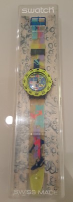 Swatch Uhr Scuba over the wave SDN105 Surfer neu und ungetragen OVP