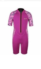 NEW Girls Wetsuit Kids Shorty Wetsuit Thermal Swimsuit 2mm Neoprene Pink 12 NWOT