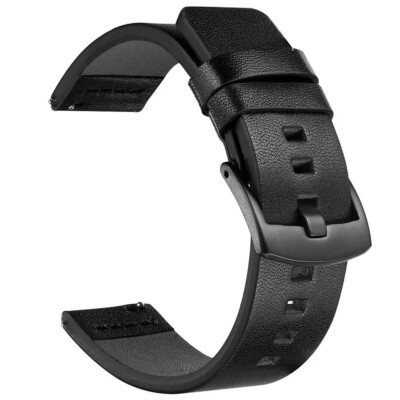 For Fitbit Versa 1/2/Lite Genuine Leather Watch Band Quick Release Strap 22.5mm