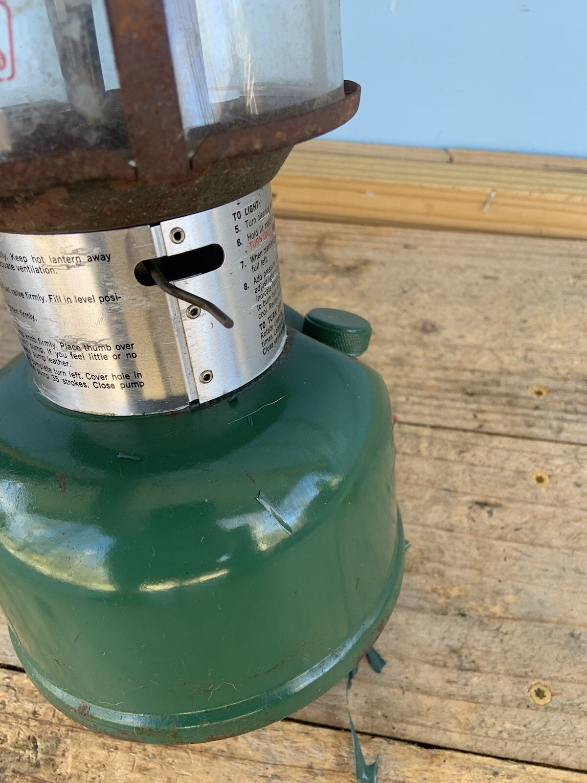 Vintage Coleman Green Lantern Dated 6/76 (Parts or Repair)-Estate Find