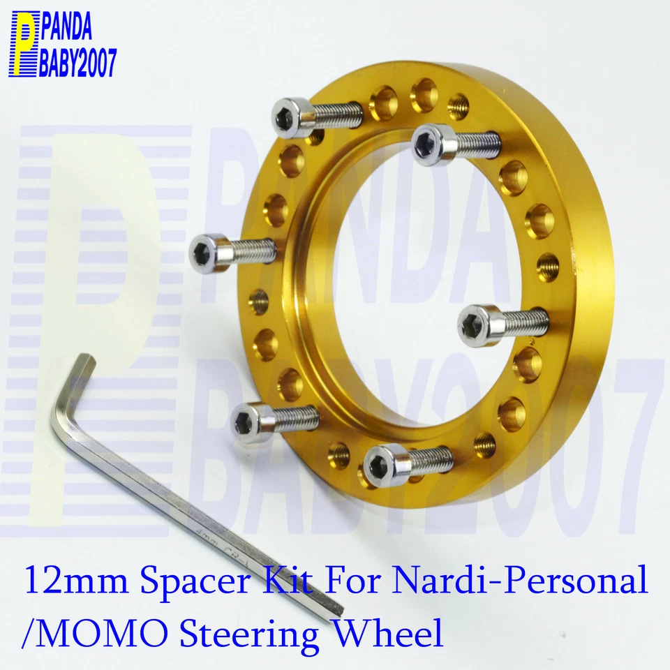 1/2" Steering Wheel Spacer Hub Adapter Kit For Nardi Personal Sparco OMP MOMO BK - Imagem 3 de 4