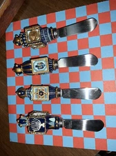 Cardinal Set of 4 Hanukkah Butter/Cheese Spread Knives Stainless Steel