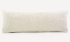 Sherpa Body Pillow Case, 21x54 Inches, Soft Zipper Cover, Cream