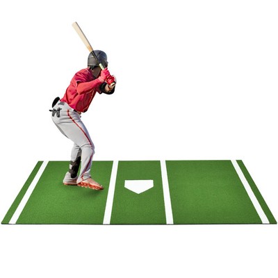 10x3.8 Baseball Softball Training Mat Update 5mm Resilient Base & Synthetic Turf