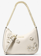 Michael Kors Ivory Floral Applique Shoulder B...