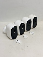 Lot of 4 - Arlo VMC3050 Essential 2K Spotlight Outdoor Security Cameras. READ
