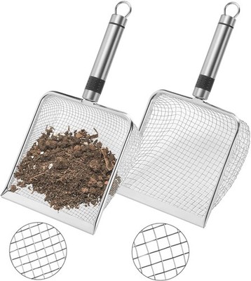 2 Pcs Wider Gardening Soil Sifter-5.5'' W Garden Sieve Sifter with