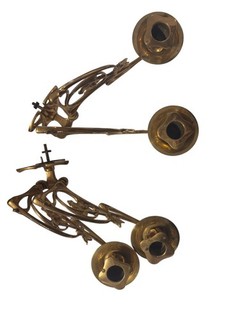 Pair of Art Nouveau Piano Sconces