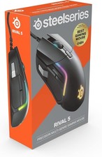 SteelSeries Rival 5 Gaming Mouse, PrismSync RGB, TrueMove Air Optical Sensor
