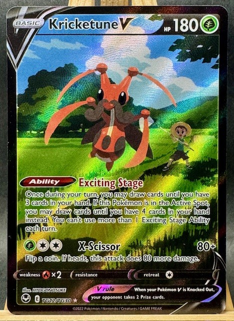 Kricketune V Holo Pokemon TCG  Silver Tempest Trainer Gallery TG12/TG30 NM