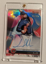 Logan Allen Auto 2020 Bowmans Best Refractor On Card Autograph 103/150 Cleveland