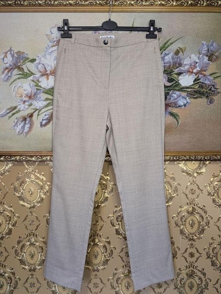 Women Acne Studios Trousers Silver Wool S