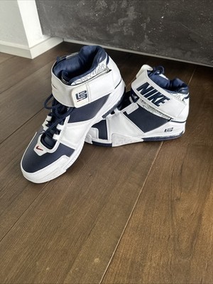 Nike Zoom LeBron 2 White Midnight Navy, Gr. 46