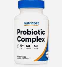 Nutricost Probiotic Complex  1 Billion CFU 60 Capsules - Gluten-Free, Non-GMO