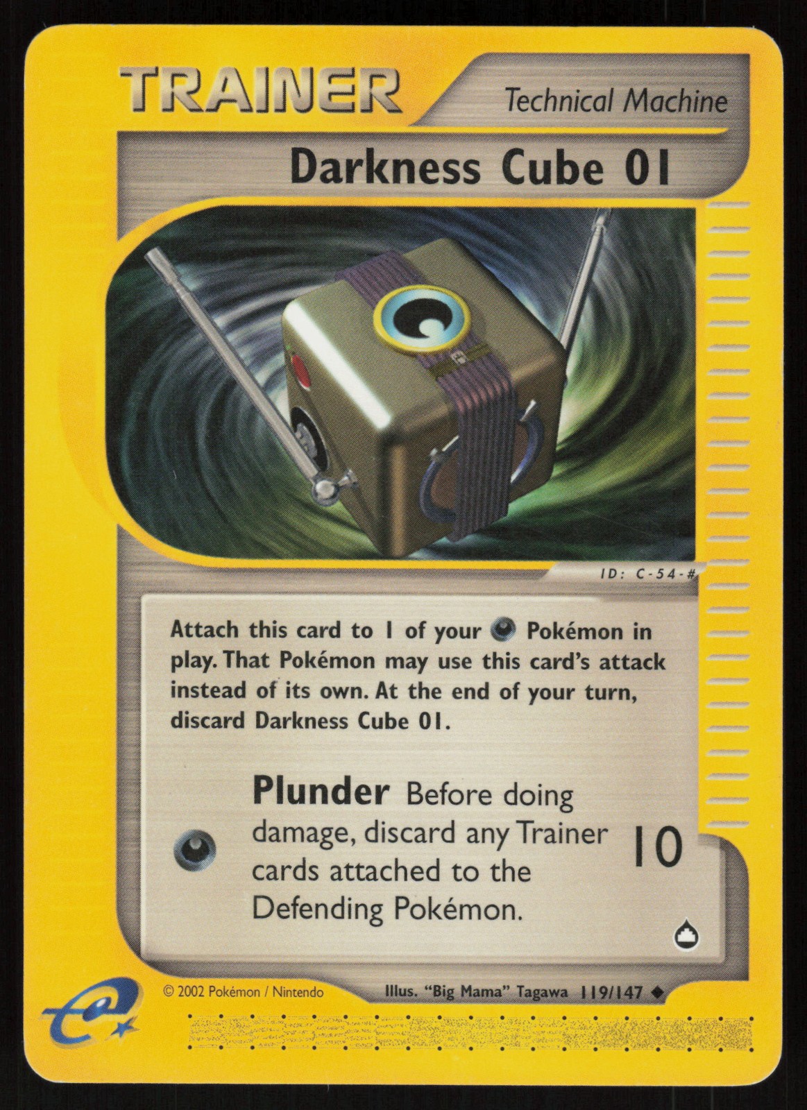 Pokemon Darkness Cube 01 Uncommon Normal Aquapolis 119/147 NM