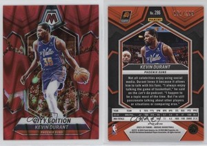 2023-24 Panini Mosaic City Edition Red Seismic Prizm /299 Kevin Durant #286