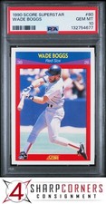 1990 SCORE SUPERSTARS #80 WADE BOGGS RED SOX HOF PSA 10