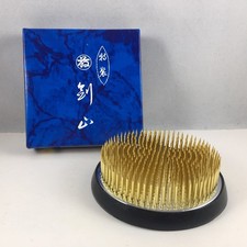 Japanese 3.5"D Ikebana Kenzan LONG NEEDLES Flower Pin Frog Holder w/ Rubber Ring