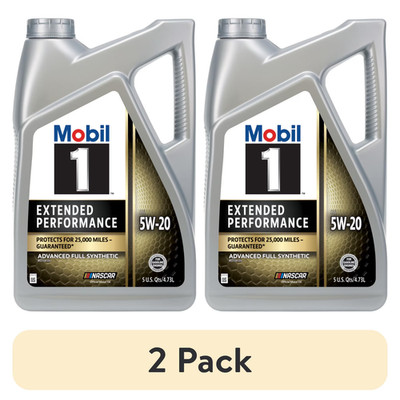 (2 pack) Mobil 1 Extended Performance Full Synthetic Motor Oil 5W-20, 5 Quart