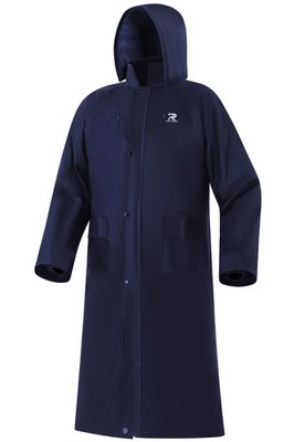 Unisex Raincoat, Waterproof, Long Rain Jacket, Stowable Hood, Lightweight