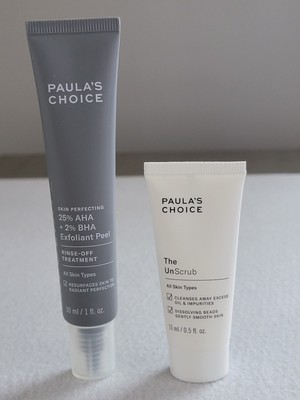 Paula's Choice Skin Perfecting Peel Mask 25% AHA, 2% BHA  1fl oz + Unscrub Beads