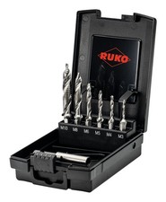Ruko Kombi-Maschinengewindebohrer-Set HSS, M3 - M10 + Adapter