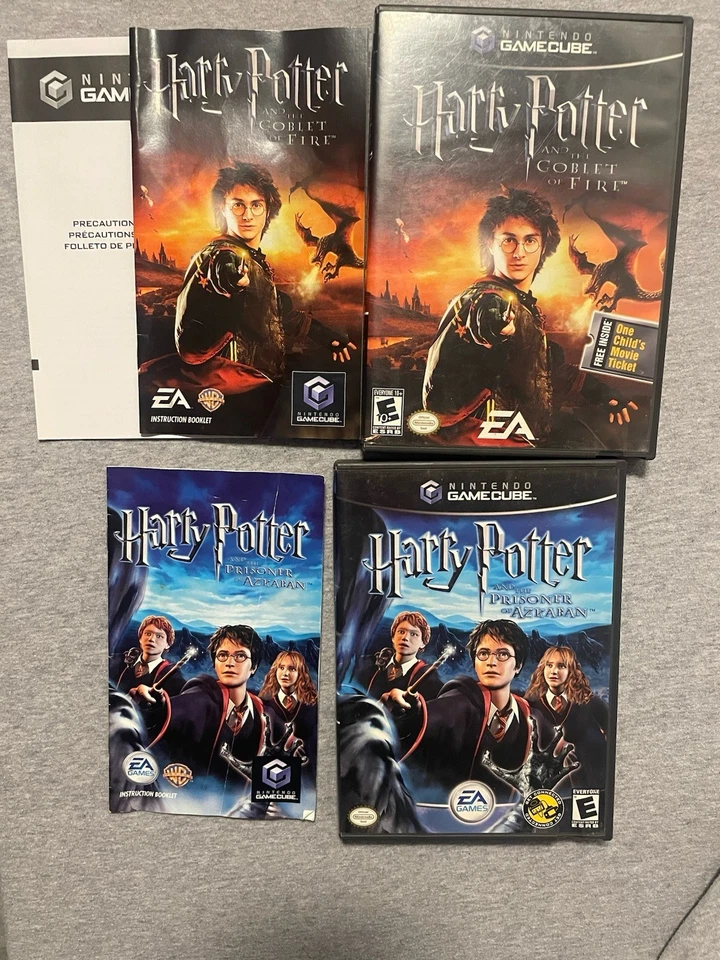 Harry Potter Goblet Fire Prisoner Azkaban Nintendo Gamecube Juego Completo PROBADO Foto 2 de 4