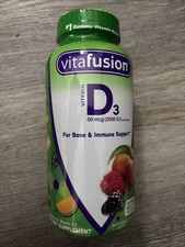VitaFusion Vitamin D3 Gummies -50 MCG 2000 IU, Gluten-Free 275 ct. EXP 09/2025
