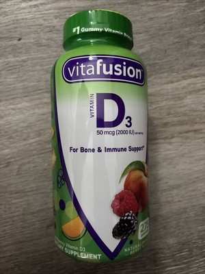VitaFusion Vitamin D3 Gummies -50 MCG  2000 IU, Gluten-Free 275 ct. EXP 09/2025