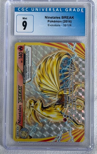 Ninetales BREAK graded CGC 9 for sale on eBay