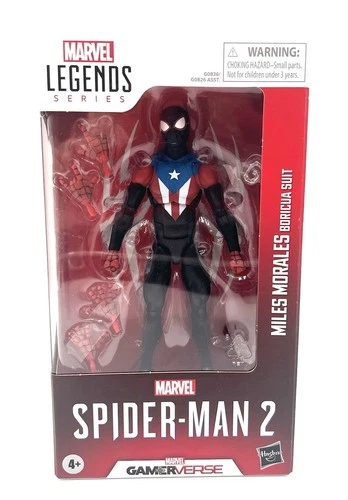 "Traje Hasbro Marvel Legends Series Spider-Man 2 millas Morales Boricua en caja 6"""