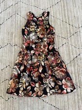 Mini Vestido Anthropologie Leifsdottir Adelita Brocado Metálico Bolsillos Talla 0