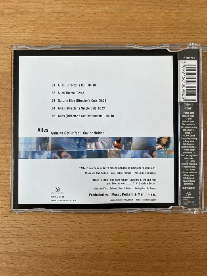 Sabrina Setlur Feat. Xavier Naidoo Alles CD Single - Bild 3 von 3