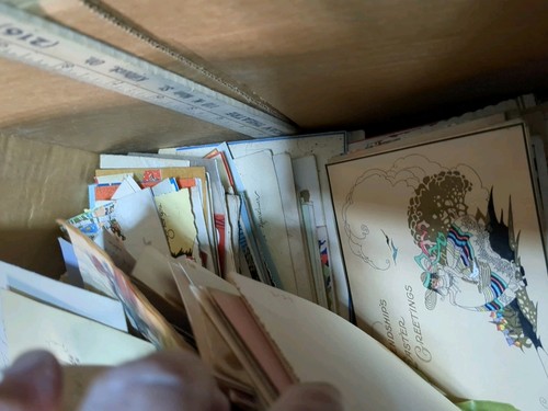 Huge 1920s 1930s Christmas Card Collection Used Unused Fronts Whole Cards 100s - Picture 5 of 17