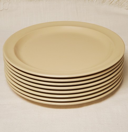 Thunder Group NS109T 9" Nustone Tan Round Dinner Plate-Melamine- Set of 8