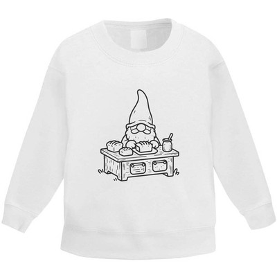 Kinder Sweatshirt / Pullover / Pulli ''Wichtel Brot backen'' (KW061074)