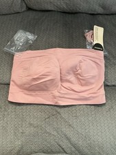 New Truekind Convertible Strapless Bandeau Bra, Rose Pink - Small