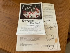 Vintage Christmas Tree skirt, Candamar Designs Busy Santa #22944 Better Homes