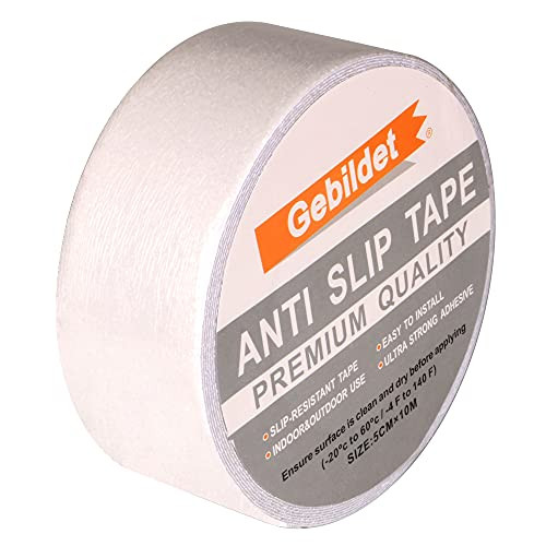 Bande anti-glissement Gebildet noir en rouleau de 5m x 50mm pour marches et sols