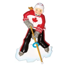 Sports RINGETTE Personalized Christmas Tree Ornament