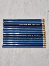 Lot Vintage Wallace Colored Pencils Blue Motif Drawing Artist Color Unsharpened