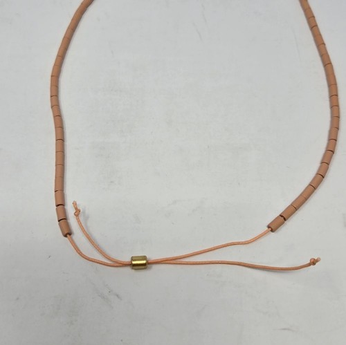 NWT MADEWELL BOHO TASSEL NECKLACE PEACH BLUSH SLIDE ADJUSTABLE FASHION JEWELRY - Picture 7 of 12