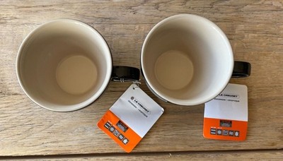 Le Creuset Stoneware Set of 2 Giant Cappuccino Bistro Mug 14 oz 