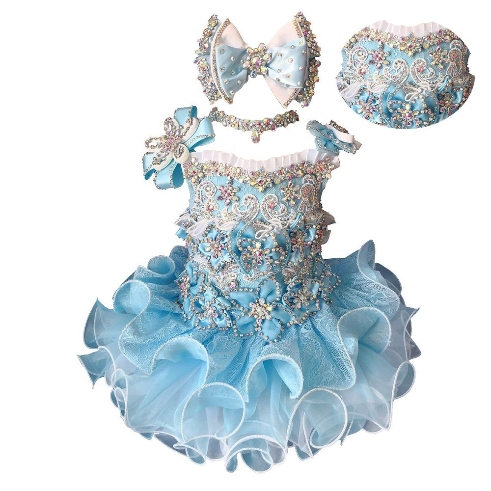 infant beauty pageant dresses Glitz Lace Beaded Little Princess/Toddler/Infant Girl Cupcake  CupcakePageantDress 24 Months Sugar Kayne C200 Cupcake Pageant