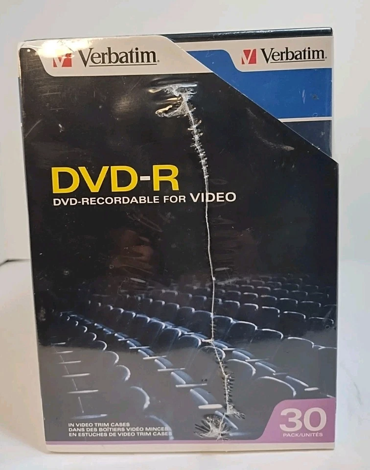 30 VERBATIM Blank DVD-R DVDR 16X 4.7GB Logo Branded Media Disc in Slim Cases - Image 3 of 4