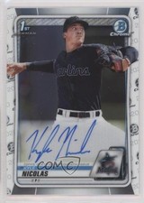 2020 Bowman Draft Chrome Draft Picks Auto Kyle Nicolas #CDA-KNI Auto 0a6